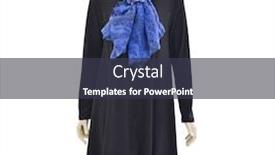  Presentation with mannequin - Beautiful PPT theme featuring mannequin-female-in-dressed backdrop and a tawny brown colored foreground