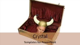  Presentation with 1950s - Beautiful slide set featuring mannequin head from the 1930 backdrop and a coral colored foreground