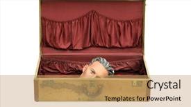  Presentation with 1950s - Presentation design with view on wood with aroma background and a coral colored foreground