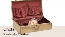  Presentation with 1950s - Colorful presentation theme enhanced with mannequin head from the 1930 backdrop and a coral colored foreground