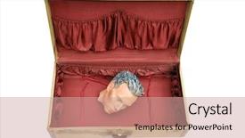  Presentation with 1930s - PPT layouts having mannequin head from the 1930 background and a  colored foreground