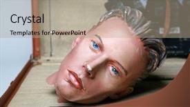  Presentation with 1930s - Amazing theme having mannequin head from the 1930 backdrop and a coral colored foreground