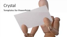  Presentation with mannequin - Beautiful theme featuring mannequin holding up blank card backdrop and a white colored foreground