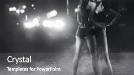  Presentation with black woman - Audience pleasing presentation theme consisting of mannequin in black and white backdrop and a gray colored foreground