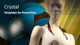  Presentation with mannequin - Amazing presentation theme having mannequin-no-brandnames-or-copyright backdrop and a ocean colored foreground