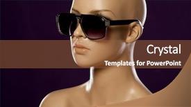  Presentation with mannequin - Amazing slide deck having mannequin wearing fashion sunglasses backdrop and a red colored foreground