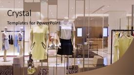  Presentation with events fashion show a - PPT layouts enhanced with mannequins and clothes in fashion background and a coral colored foreground