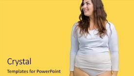  Presentation with thinking - Audience pleasing theme consisting of staar - beautiful plus size young overwight backdrop and a yellow colored foreground