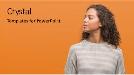 Presentation with beautiful hispanic woman - PPT theme enhanced with staar - beautiful young hispanic woman wearing background and a  colored foreground