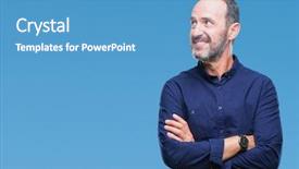  Presentation with right middle lobe - PPT theme featuring staar - middle age hoary senior man background and a teal colored foreground