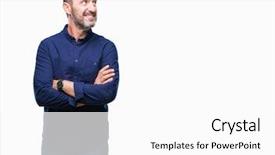  Presentation with multicultural senior citizen - Presentation theme featuring staar - middle age hoary senior man background and a white colored foreground