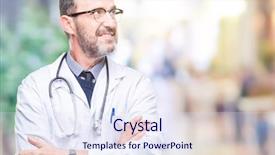  Presentation with medical marijuana - Slides featuring staar - middle age senior hoary doctor background and a  colored foreground