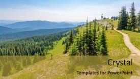  Presentation with british columbia canada - PPT theme enhanced with manning park in british columbia background and a gold colored foreground