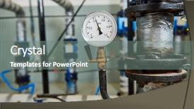  Presentation with boiler - Audience pleasing theme consisting of manometer in boiler room backdrop and a gray colored foreground
