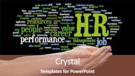  Presentation with human resources management - Slides featuring manpower growth - concept conceptual hr or human background and a  colored foreground