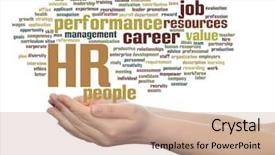  Presentation with human resources management - Theme enhanced with manpower growth - concept conceptual hr or human background and a  colored foreground