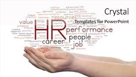  Presentation with human resources management - Cool new presentation with manpower growth - concept conceptual hr or human backdrop and a  colored foreground
