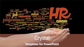  Presentation with human resources management - PPT layouts enhanced with manpower growth - concept conceptual hr or human background and a  colored foreground