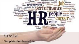  Presentation with human resources management - Colorful PPT layouts enhanced with manpower growth - concept conceptual hr or human backdrop and a  colored foreground