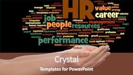  Presentation with human resources management - Theme consisting of manpower growth - concept conceptual hr or human background and a red colored foreground