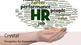  Presentation with human resources management - PPT theme featuring manpower growth - concept conceptual hr or human background and a soft green colored foreground