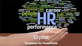 Presentation with human resources management - PPT layouts enhanced with manpower growth - concept conceptual hr or human background and a  colored foreground