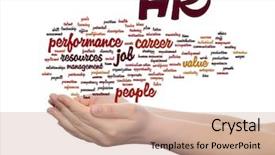  Presentation with human resources management - Cool new PPT layouts with manpower growth - concept conceptual hr or human backdrop and a  colored foreground