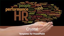  Presentation with human resources management - Presentation theme having manpower growth - concept conceptual hr or human background and a  colored foreground