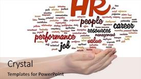  Presentation with human development - Audience pleasing slides consisting of manpower growth - concept conceptual hr or human backdrop and a soft green colored foreground