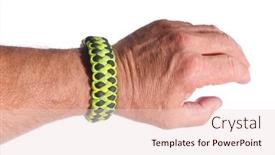  Presentation with weave - Slides having mans-arm-with-a-double background and a lemonade colored foreground