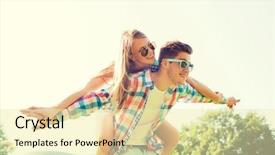  Presentation with friendship - Beautiful slide set featuring mans best friend - holidays vacation love and friendship backdrop and a soft green colored foreground