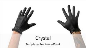  Presentation with black hands - Theme featuring man's hands with tattoo background and a white colored foreground