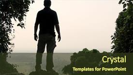  Presentation with thailand - Slides consisting of man's silhouette background and a tawny brown colored foreground