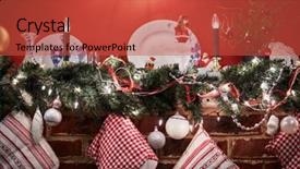  Presentation with christmas holidays - Slide deck with mantelshelf-decorated-to-christmas-holidays background and a red colored foreground