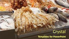  Presentation with shrimps - Cool new slides with mantis-shrimps-and-fish backdrop and a tawny brown colored foreground