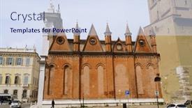  Presentation with italy - Presentation consisting of mantova-italy-city-views background and a sky blue colored foreground