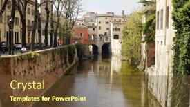  Presentation with italy - Presentation theme with mantova-italy-city-views background and a tawny brown colored foreground