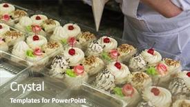 Presentation with plant factory vegetable hydroponic - Beautiful slide set featuring manual cakes production on factory backdrop and a coral colored foreground