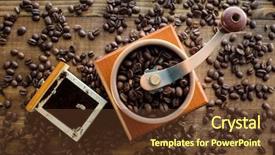  Presentation with coffee - Beautiful slides featuring manual coffee grinder on wooden backdrop and a tawny brown colored foreground