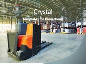 Manual Forklift Pallet Stacker Truck PPT template 4 | CrystalGraphics