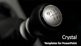 Presentation with speed - Theme consisting of manual gearstick of a car background and a black colored foreground