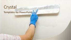  Presentation with plaster - Slide deck featuring manual handling - master makes plaster background and a  colored foreground