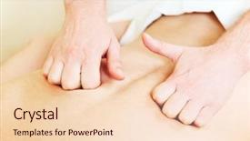  Presentation with medical procedure - Audience pleasing theme consisting of manual medical relaxation procedure massage backdrop and a lemonade colored foreground