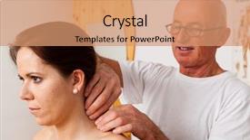  Presentation with massage therapy - PPT layouts consisting of manual therapy - relaxation peace and well-being background and a coral colored foreground