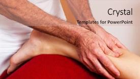  Presentation with lymphatic - Amazing slide deck having manual therapy - relaxation peace and well-being backdrop and a coral colored foreground