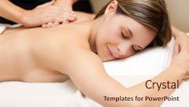  Presentation with massage therapy - Theme featuring cropped shot of gay couple in white blank t-shirts with aids ribbons isolated on white background and a light gray colored foreground