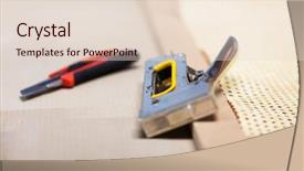  Presentation with furniture industry - Cool new presentation design with manufacture and industry concept - staple backdrop and a  colored foreground