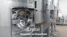  Presentation with craft beer - PPT theme enhanced with manufacture-and-production-concept-kettles background and a gray colored foreground