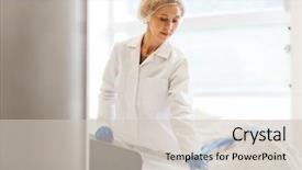  Presentation with food ice - Slide deck featuring manufacture industry food production background and a soft green colored foreground