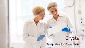  Presentation with food ice - Cool new PPT theme with manufacture industry food production backdrop and a lemonade colored foreground